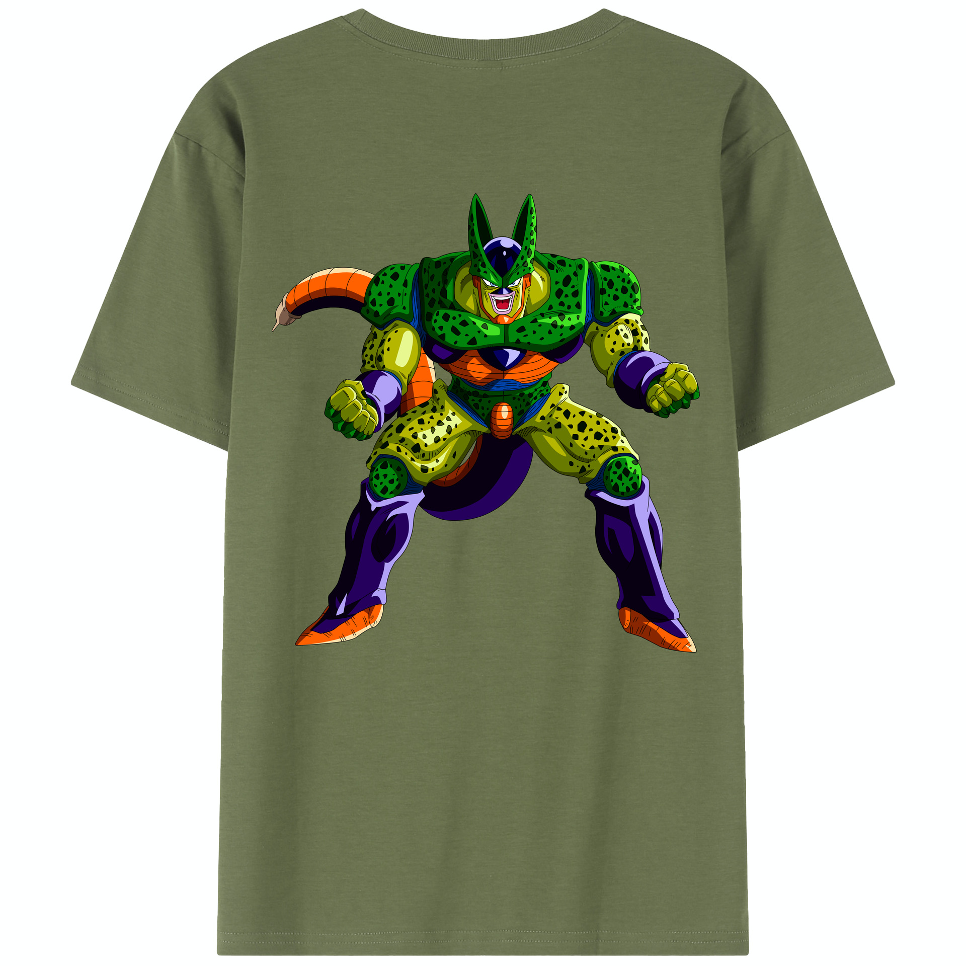（画像用） ドラゴンボール セル DRAGON BALL Cell 綿100％半袖Tシャツ（背面プリント）